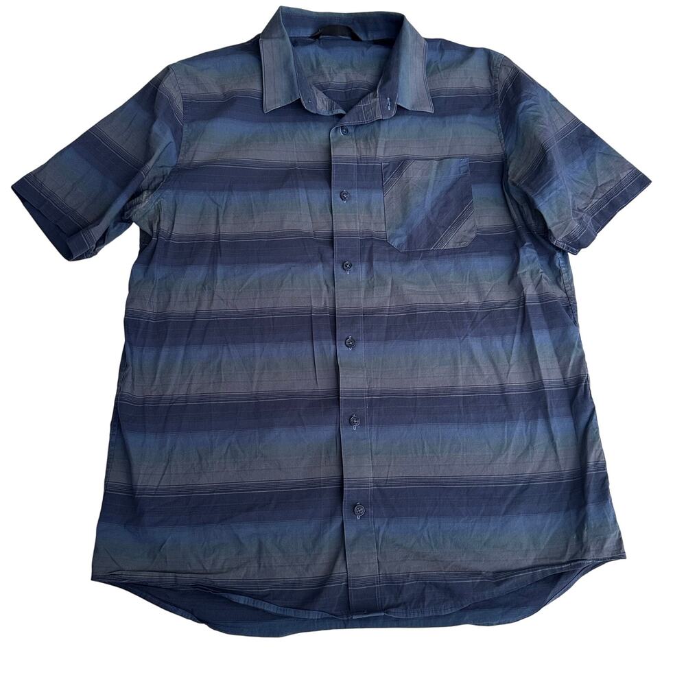 Travis Mathew Men's Striped Golf Dress Shirt - Size Large